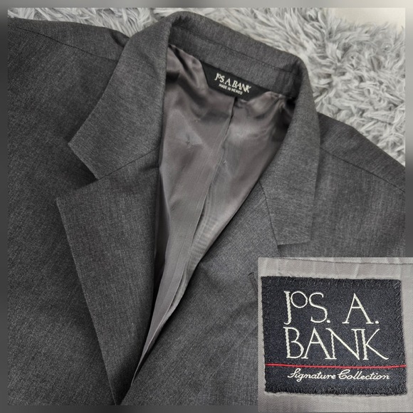 Jos. A. Bank Other - Jos A. Bank Mitchell Signature 44L Gray 3 Button Single Vent Blazer Sport Jacket